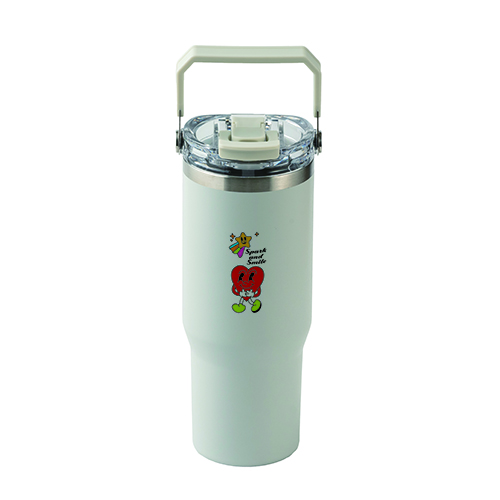 ストロー付き2WAYタンブラー(900ml)(グレー)
