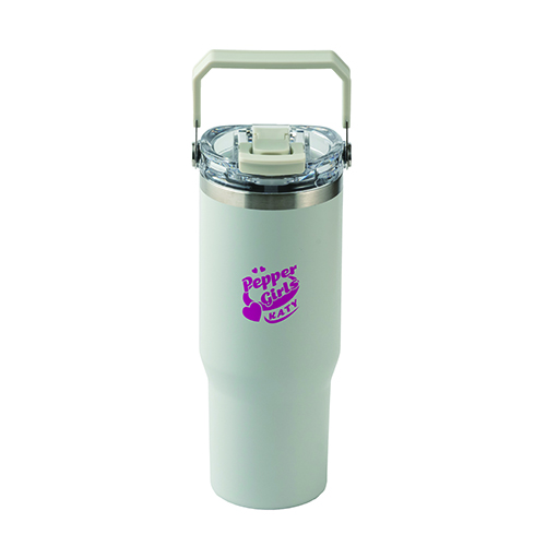 ストロー付き2WAYタンブラー(900ml)(グレー)
