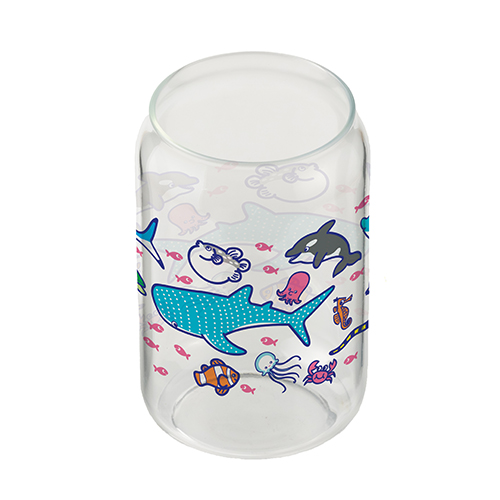 フルカラー印刷対応缶型グラス(460ml)クリア