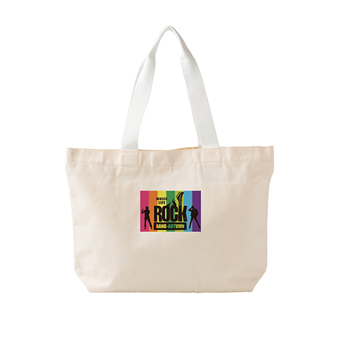 カラフルハンドルトート(白)