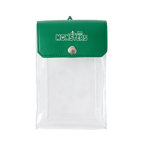 カラーフラップクリアポーチ(縦型)(グリーン)