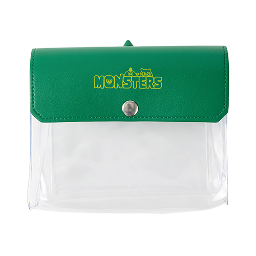 カラーフラップクリアポーチ(横型)(グリーン)