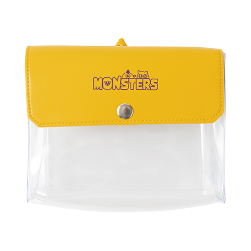 カラーフラップクリアポーチ(横型)(イエロー)