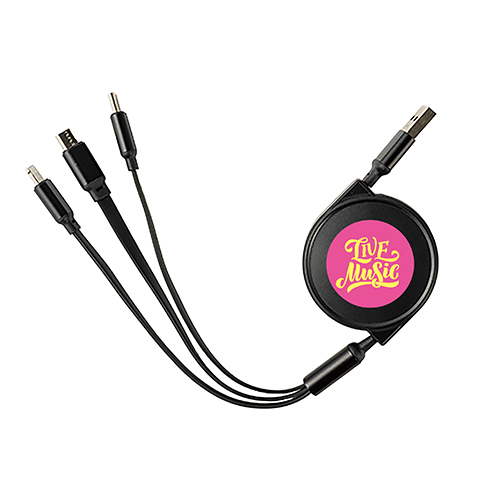 コードリール型充電ケーブル(黒)