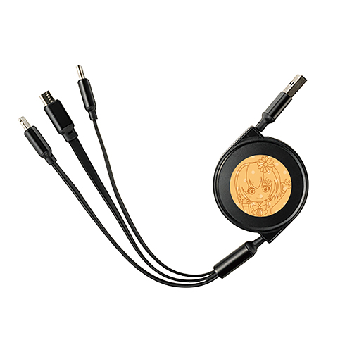 コードリール型充電ケーブル(黒)