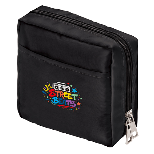 ナイロンスクエアポーチ(ブラック)