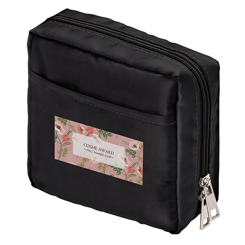 ナイロンスクエアポーチ(ブラック)