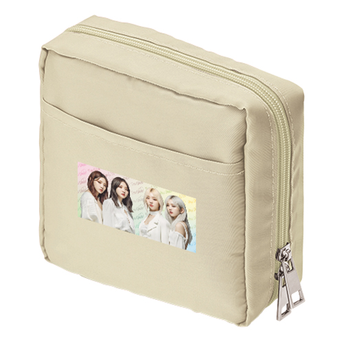 ナイロンスクエアポーチ(ベージュ)