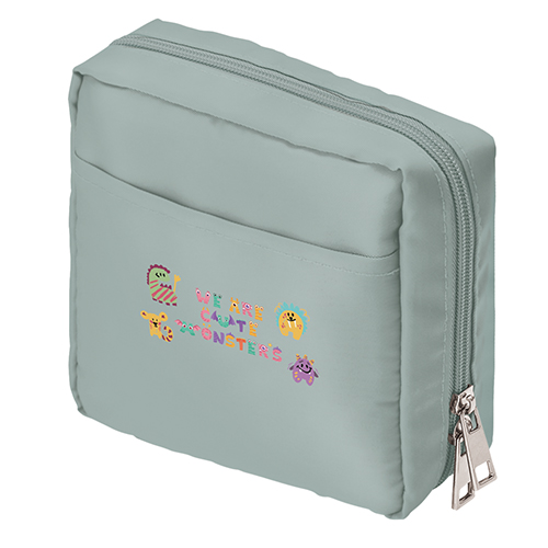 ナイロンスクエアポーチ(グレー)