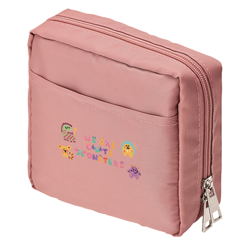 ナイロンスクエアポーチ(ピンク)