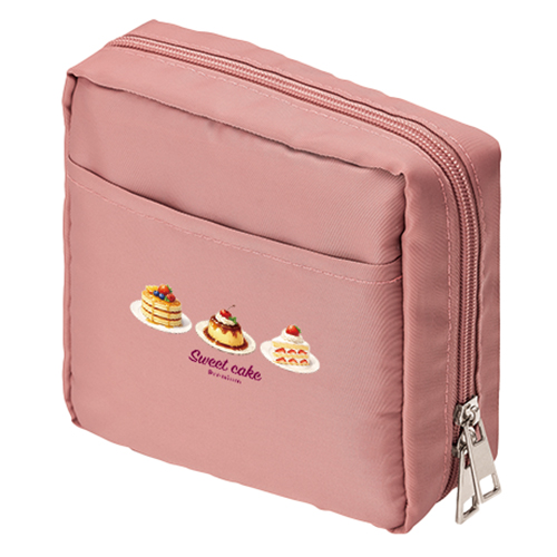 ナイロンスクエアポーチ(ピンク)