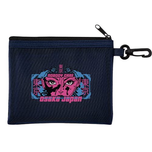 セパレートメッシュポーチ minimum(カラビナ付)(ネイビー)