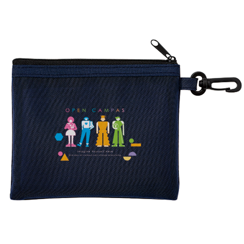 セパレートメッシュポーチ minimum(カラビナ付)(ネイビー)