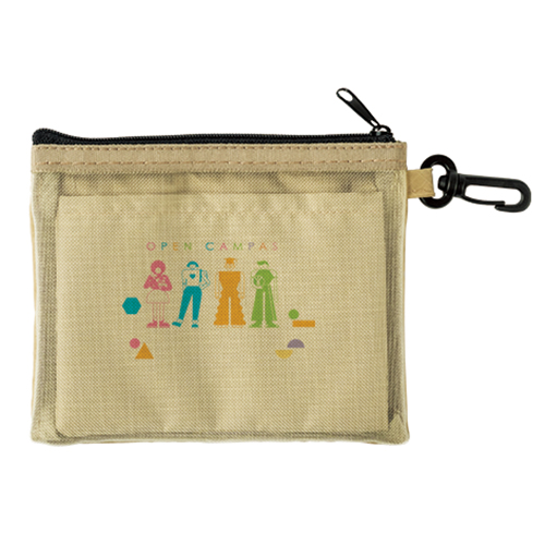 セパレートメッシュポーチ minimum(カラビナ付)(ベージュ)
