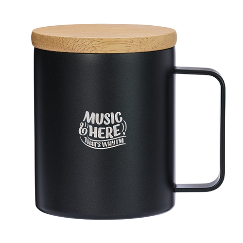 ウッドキャップ・ステンレスマグ(400ml)(ブラック)