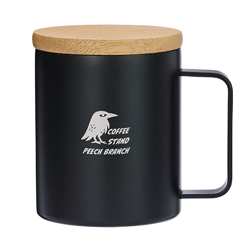 ウッドキャップ・ステンレスマグ(400ml)(ブラック)