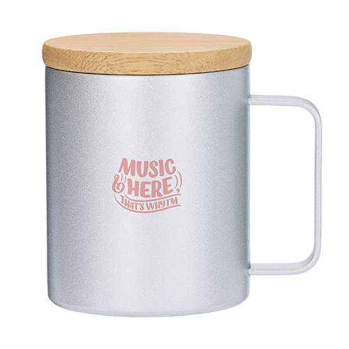 ウッドキャップ・ステンレスマグ(400ml)(シルバー)