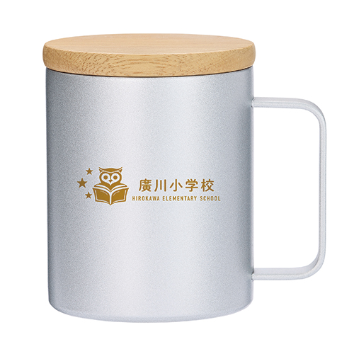 ウッドキャップ・ステンレスマグ(400ml)(シルバー)