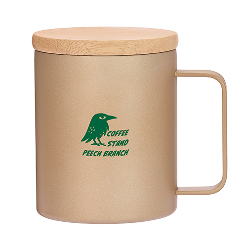 ウッドキャップ・ステンレスマグ(400ml)(ゴールド)