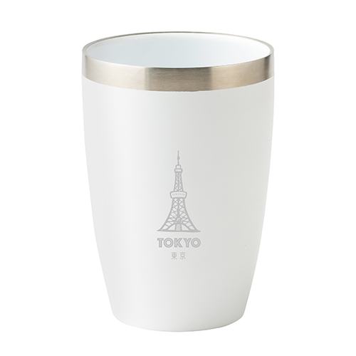 セラミック加工ステンレス断熱タンブラー(430ml)(白)