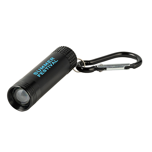 カラビナ付LEDライト(黒)