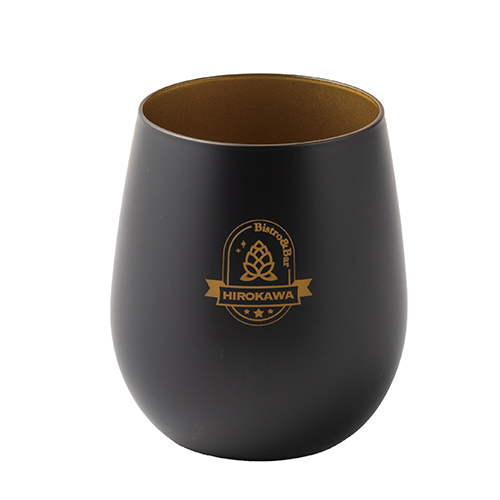 墨黒ラウンドグラス(360ml)(ゴールド)