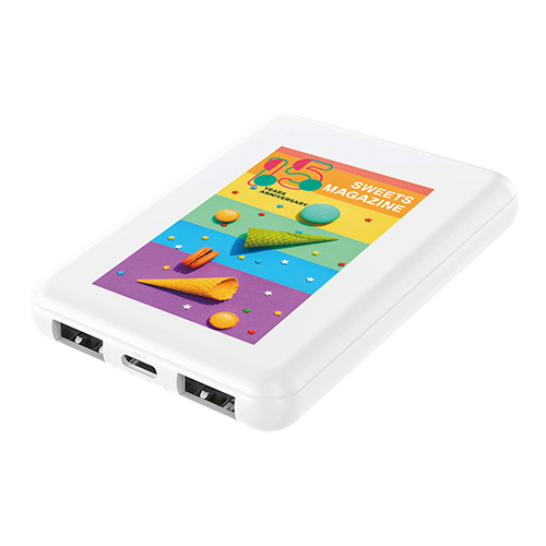 準固体モバイルバッテリー5,000mAh(白)