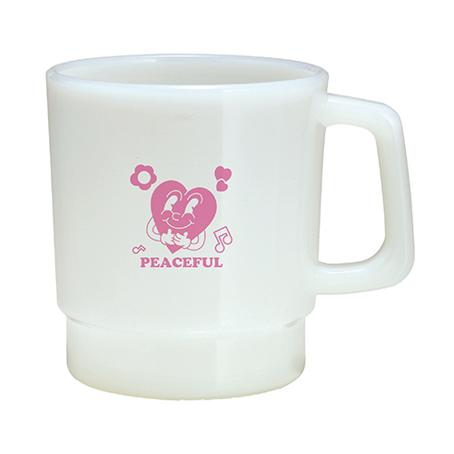 ミルクガラススタイル マグカップ(340ml)(白)