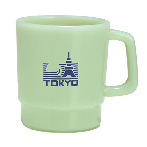 ミルクガラススタイル マグカップ(340ml)(グリーン)