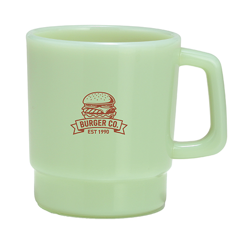 ミルクガラススタイル マグカップ(340ml)(グリーン)