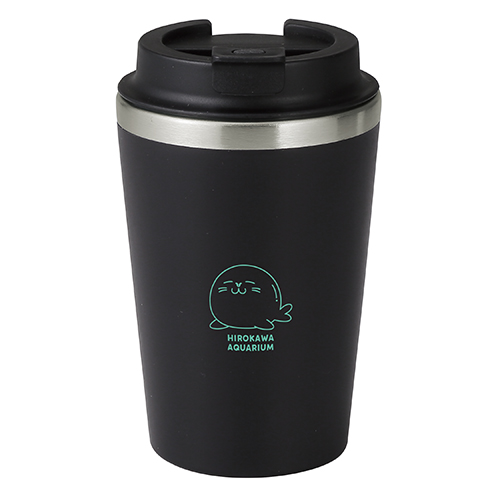 スタイリッシュ二重構造タンブラー(蓋付き)(380ml)(黒)