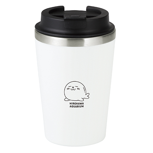 スタイリッシュ二重構造タンブラー(蓋付き)(380ml)(白)