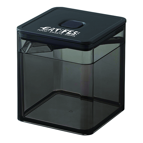 TOWER|スプーン付き バルブ付き密閉保存容器 (黒)