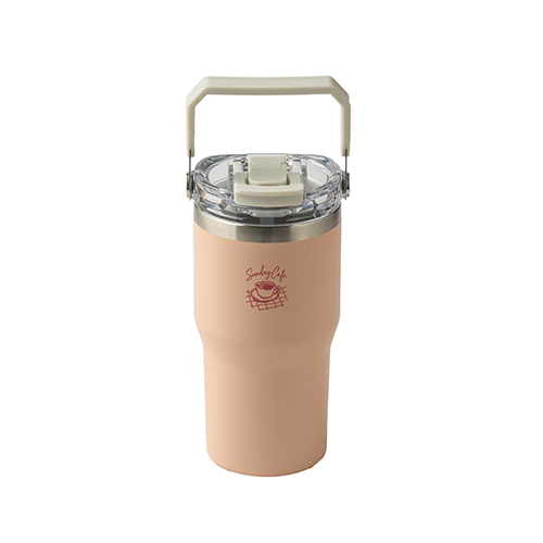 ストロー付き2WAYタンブラー(600ml)(ピンク)