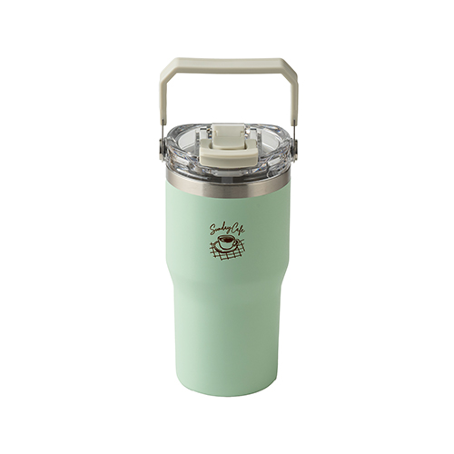 ストロー付き2WAYタンブラー(600ml)(グリーン)