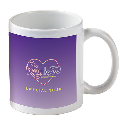 フルカラー転写対応陶器マグカップ(320ml)(白)