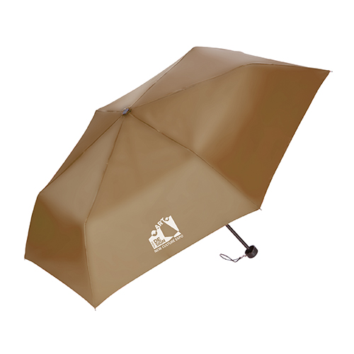 折りたたみ傘(55cm×6本骨耐風仕様)(ベージュ)