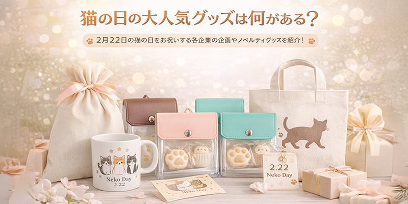 猫の日の大人気グッズは何がある？2月22日の猫の日をお祝いする各企業の企画やノベルティグッズを紹介！