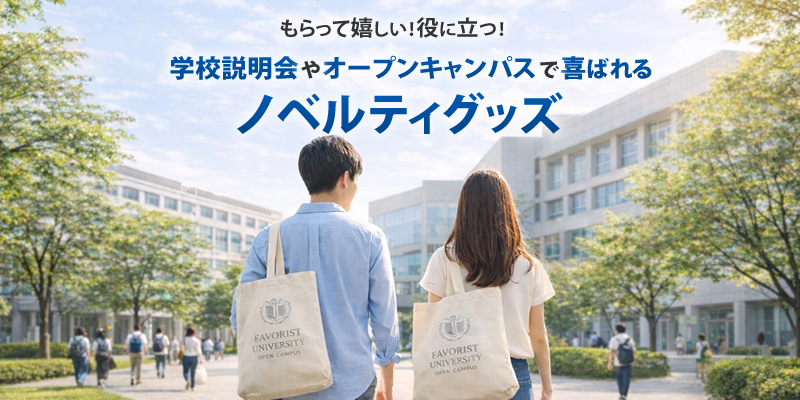 学校説明会やオープンキャンパスで学生に喜ばれるノベルティグッズ