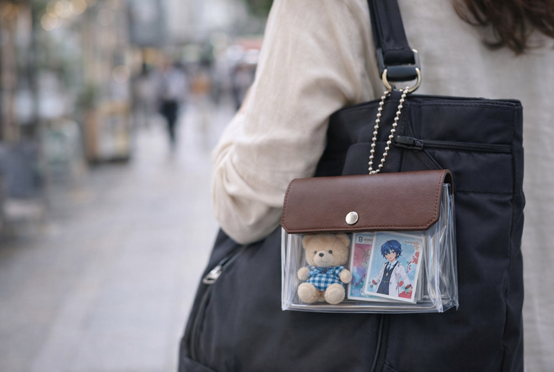 推し活グッズを見せながら収納できるクリアポーチ