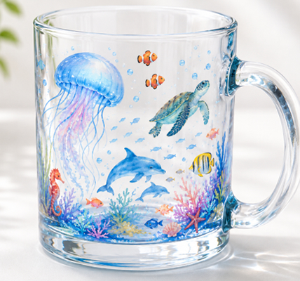 水族館向けグラスマグのイメージ