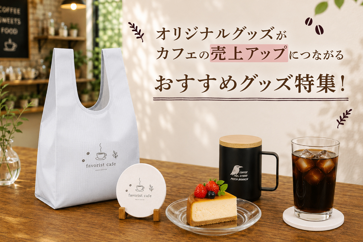 オリジナルグッズがカフェの売上アップにつながる。おすすめグッズ特集！